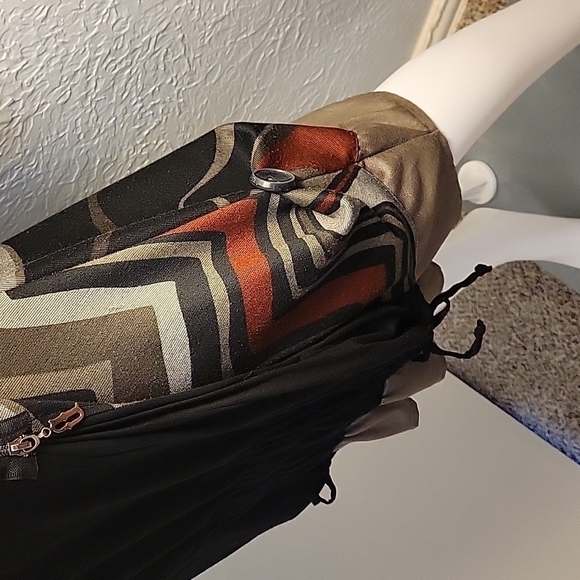 Darkwin Black Turkish Artsy Designer Long Sleeve Grunge Dress - Picture 8 of 13